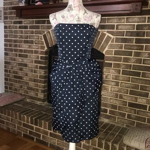 Vintage Strapless Polka Dot Dress